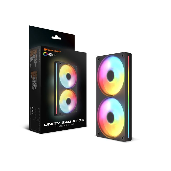 COUGAR CF-UN240FB-RGB Carcasa del ordenador Ventilador 12 cm Negro