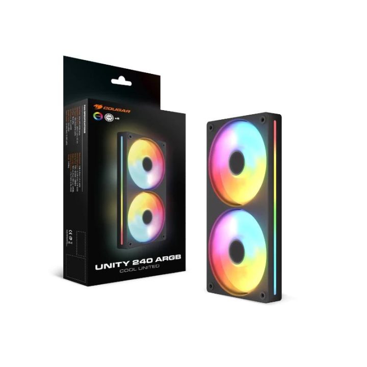 COUGAR CF-UN240FB-RGB Carcasa del ordenador Ventilador 12 cm Negro