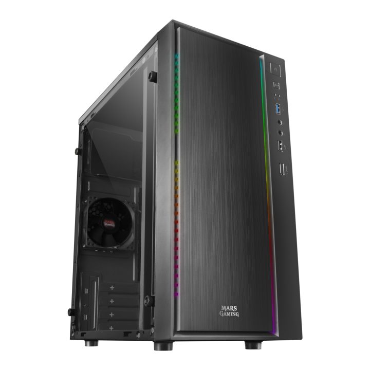 Mars Gaming MCM, Caixa PC Micro ATX, Compacta, 16 Modos ARGB…