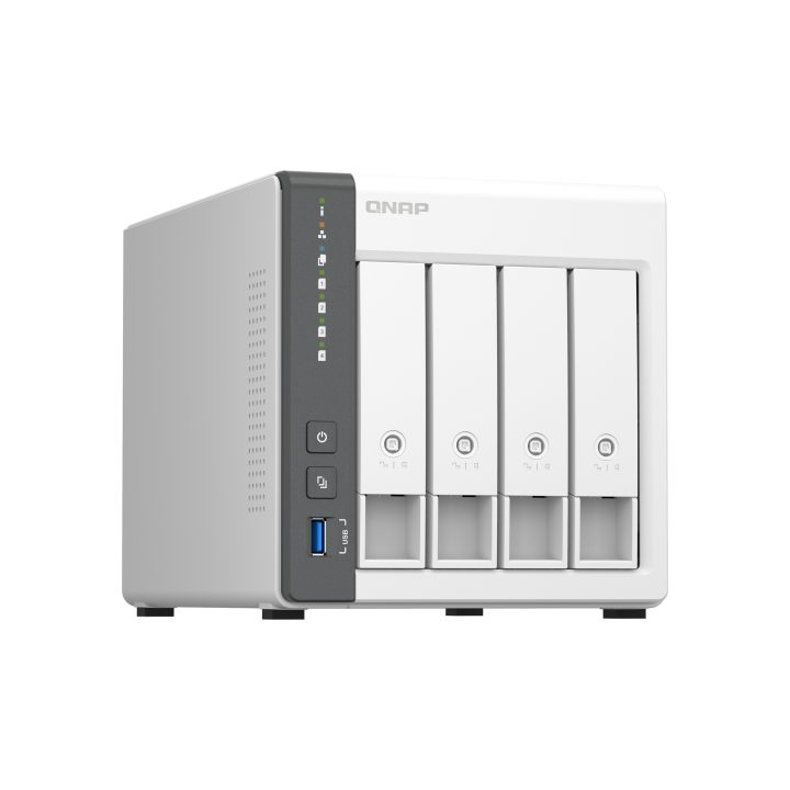 QNAP TS-433 NAS Torre ARM Cortex-A55 4 GB 0 TB QNAP QTS Branco