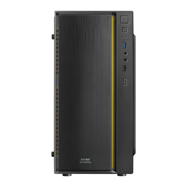 Mars Gaming MCM, Micro ATX PC Case, Compact, 16 ARGB Modes, 8 cm Fan
