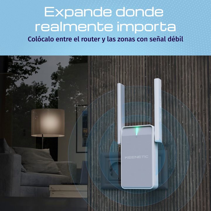 Keenetic Buddy 5 (KN-3311) Amplificador de cobertura Wi-Fi 5 Mesh…