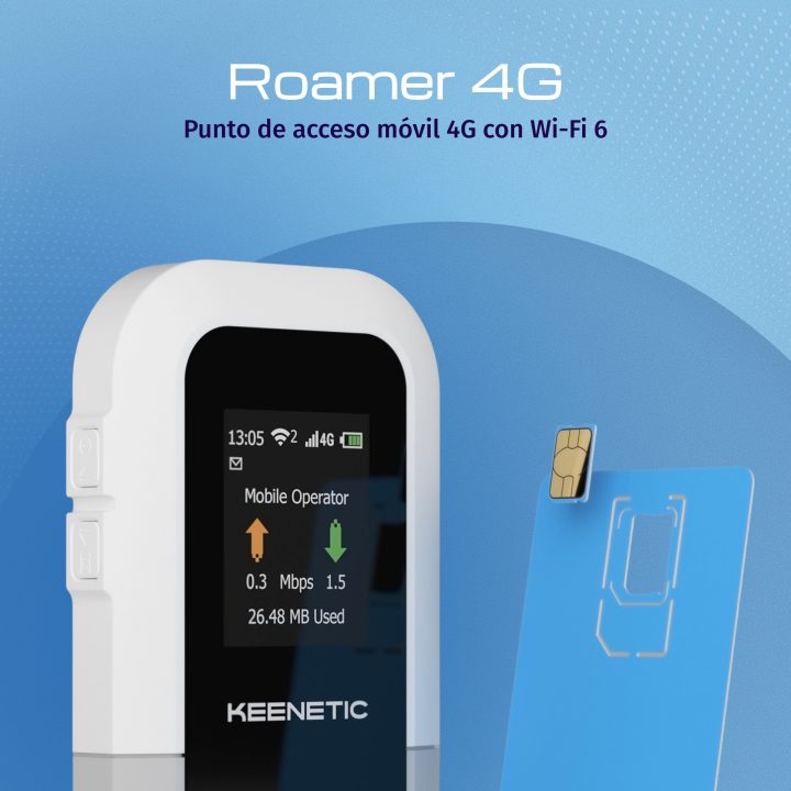 Keenetic Roamer 4G (KN-5110) 4G Mobile Access Point with Wi-Fi 6