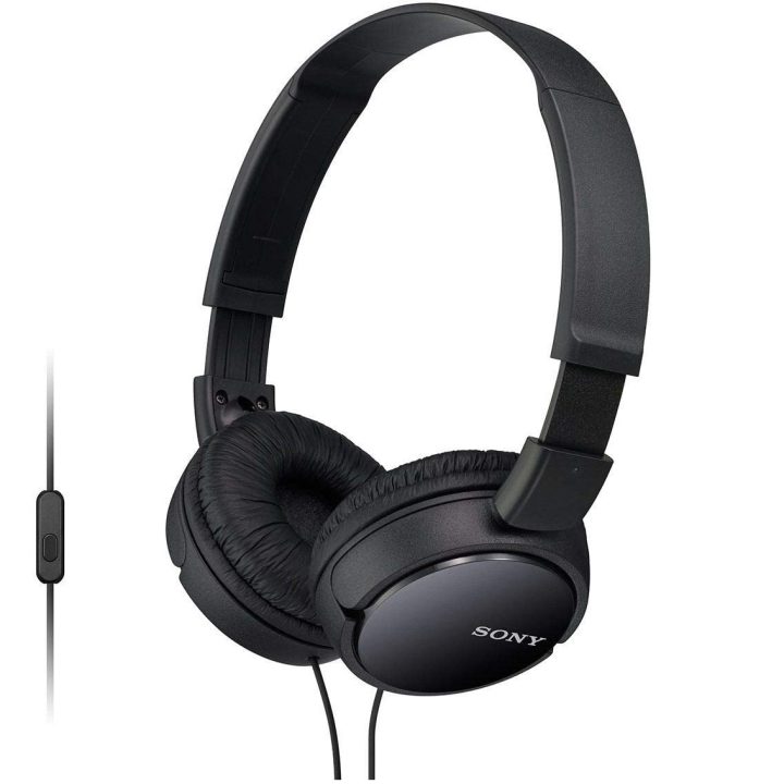 Auscultadores Sony MDRZX110APB-negro - dobrável - microfone