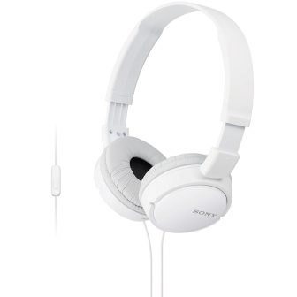 Auscultadores Sony MDRZX110APW-branco - dobráveis - microfone