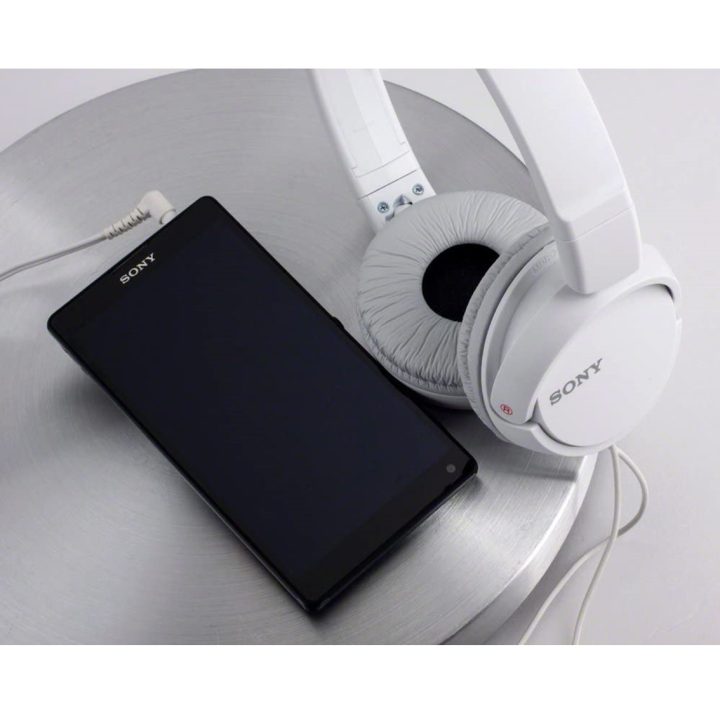 Auscultadores Sony MDRZX110APW-branco - dobráveis - microfone