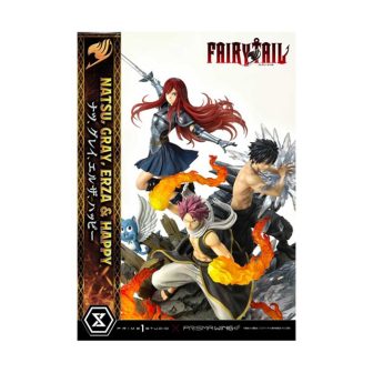 Figura Prime 1 Studio Fairy Tail Estátua Natsu Gray Erza Happy Deluxe…