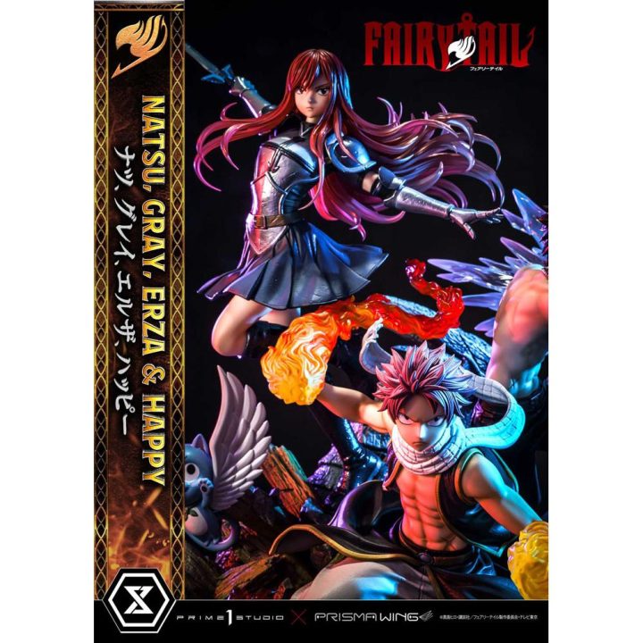 Figura Prime 1 Studio Fairy Tail Estátua Natsu Gray Erza Happy Deluxe…