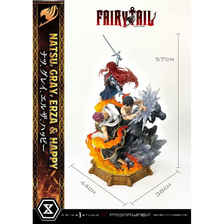 Figura Prime 1 Studio Fairy Tail Estátua Natsu Gray Erza Happy Deluxe…