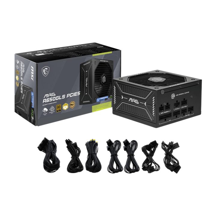 MSI MAG A650GLS PCIE5 unidade de fonte de alimentação 650 W 24-pin…