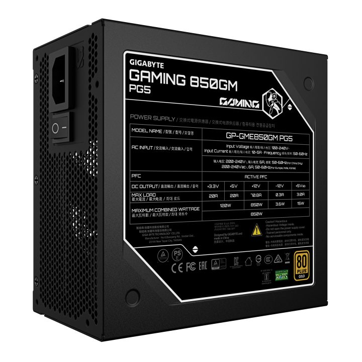 GIGABYTE GAMING 850GM PG5 Power Supply
