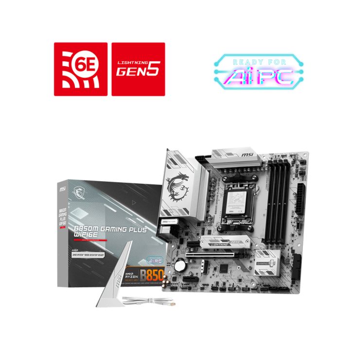 MSI B850M GAMING PLUS WIFI6E placa base AMD B850 Zócalo AM5 micro ATX