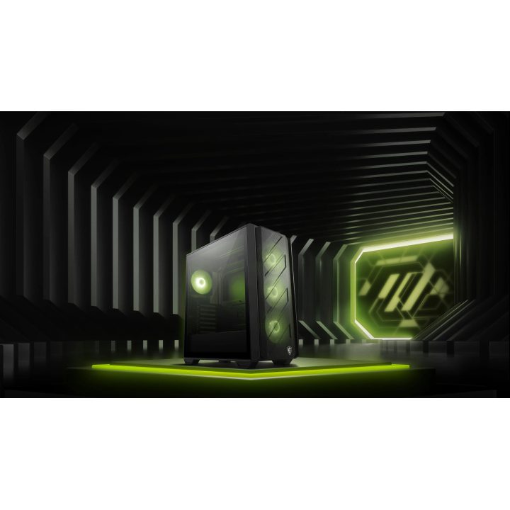 MSI MAG FORGE 330R AIRFLOW Mid-Tower PC Case Black, Transparent