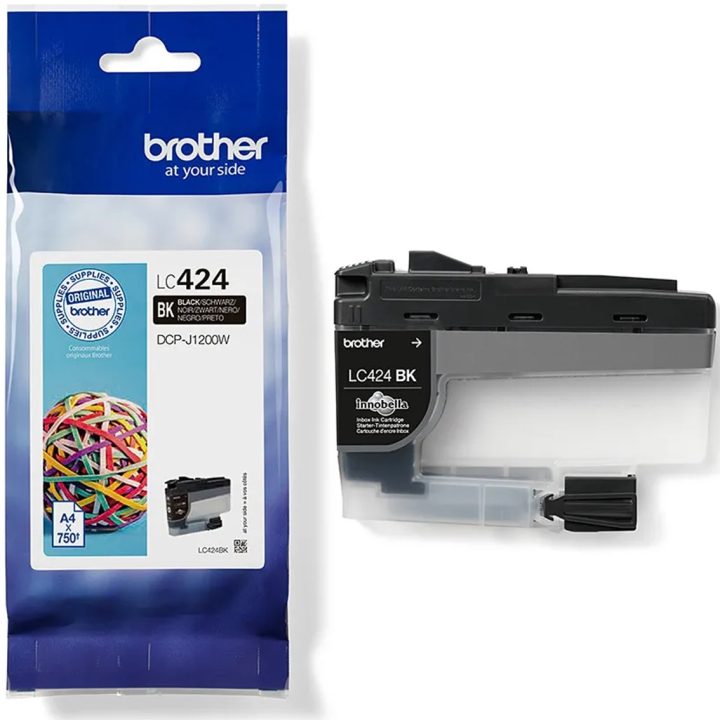 Brother LC424BK cartucho de tinta 1 unidade(s) Original Preto