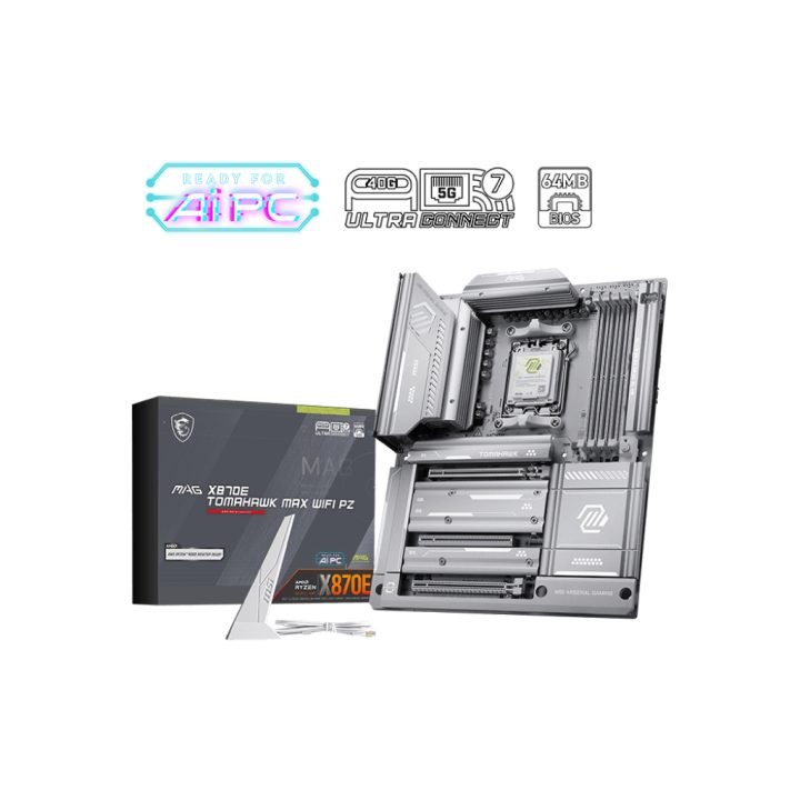MSI MAG X870E TOMAHAWK MAX WIFI PZ motherboard AMD X870E Socket AM5…