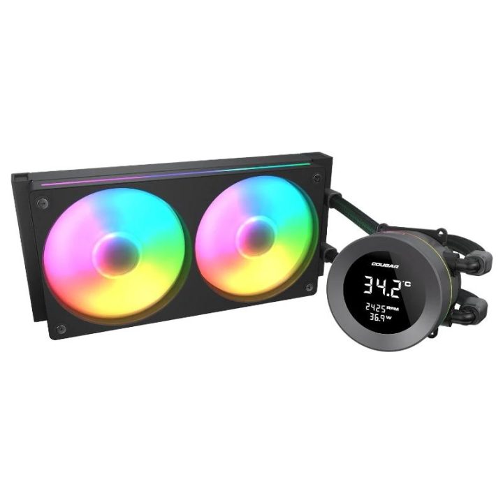 COUGAR CGR-PSDVARGB-B-240 All-in-One Liquid CPU Cooler 12 cm Black