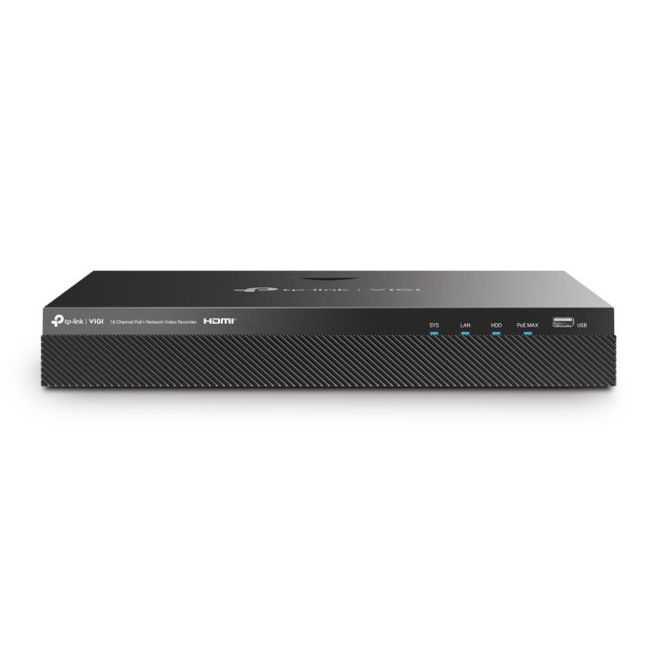 TP-Link VIGI NVR2016H-16P Gravador de vídeo em rede (NVR) Preto