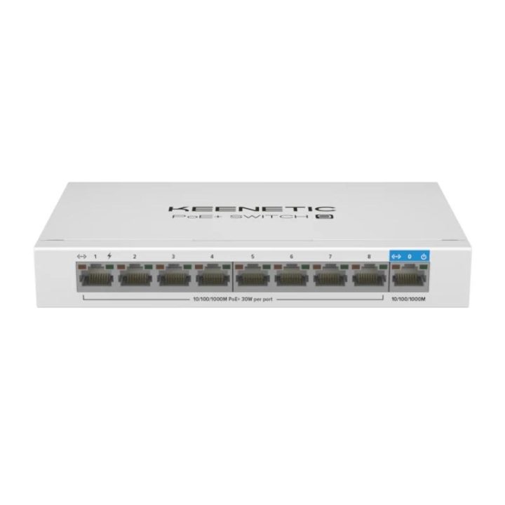 Keenetic PoE+ Switch 9 (KN-4710) Switch Gigabit de 9 portas com 8…