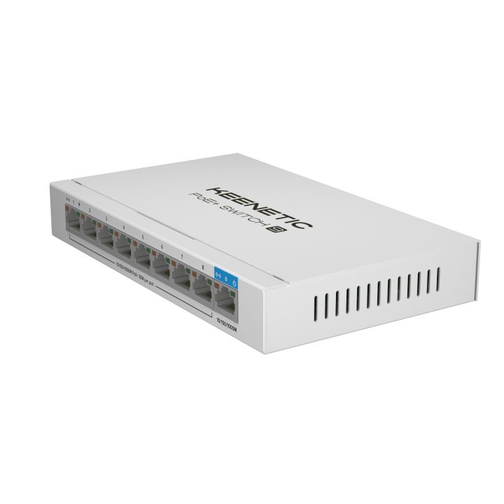 Keenetic PoE+ Switch 9 (KN-4710) Switch Gigabit de 9 portas com 8…