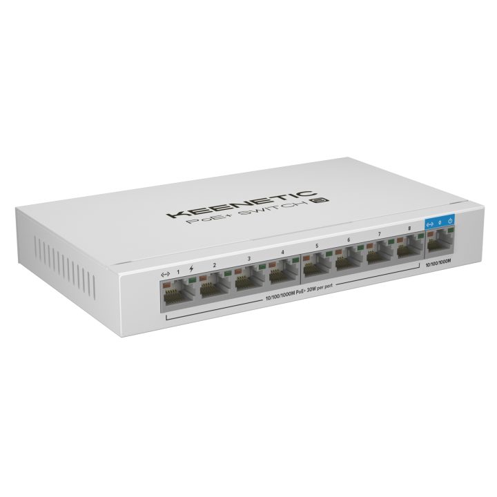 Keenetic PoE+ Switch 9 (KN-4710) Switch Gigabit de 9 puertos con 8…