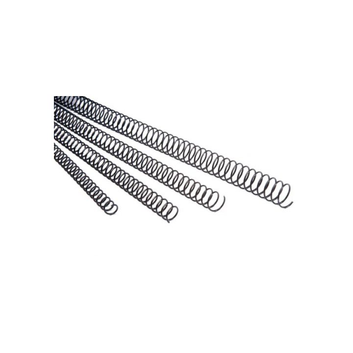 Pack 100 espirales metalicas 12 mm. negro Fellowes 5110401