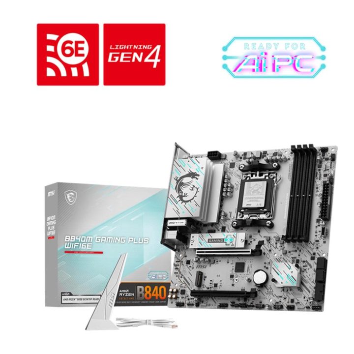 MSI B840M GAMING PLUS WIFI6E AMD B840 Motherboard AM5 Socket Micro ATX