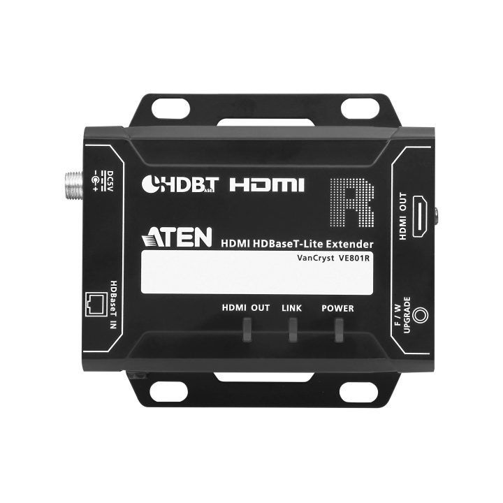 ATEN VE801R extensor de áudio/vídeo Receptor AV Preto