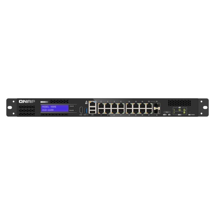 QNAP QGD-1600 Managed Gigabit Ethernet (10/100/1000) 1U Black, Gray