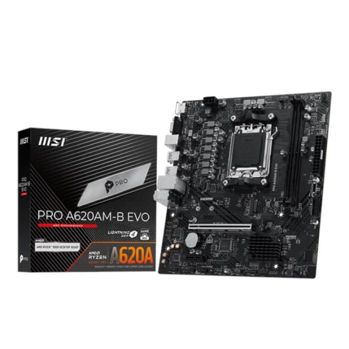 MSI PRO A620AM-B EVO AMD A620A Motherboard AM5 Socket Micro ATX