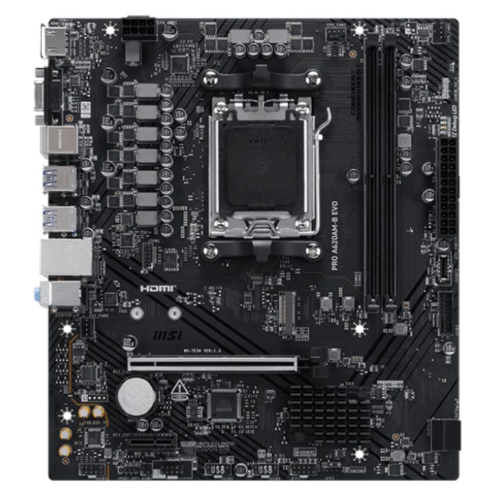 MSI PRO A620AM-B EVO motherboard AMD A620A Socket AM5 micro ATX