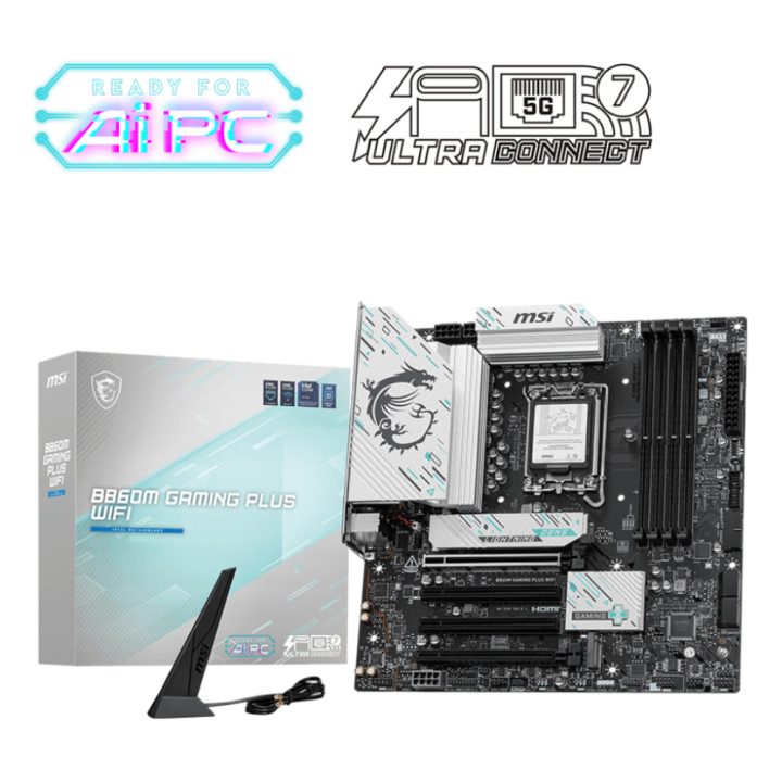 MSI B860M GAMING PLUS WIFI Intel B860 LGA 1851 (Socket V1) micro ATX…