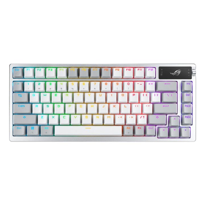 ASUS ROG Azoth Wireless RF + Bluetooth Gaming Keyboard QWERTY White