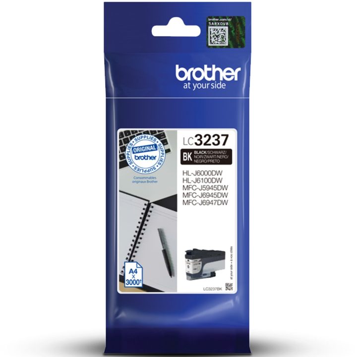 Brother LC3237BK ink cartridge 1 piece(s) Original Standard yield…