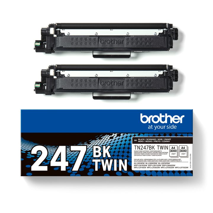 Brother TN-247BKTWIN cartucho de toner 2 peça(s) Original Preto