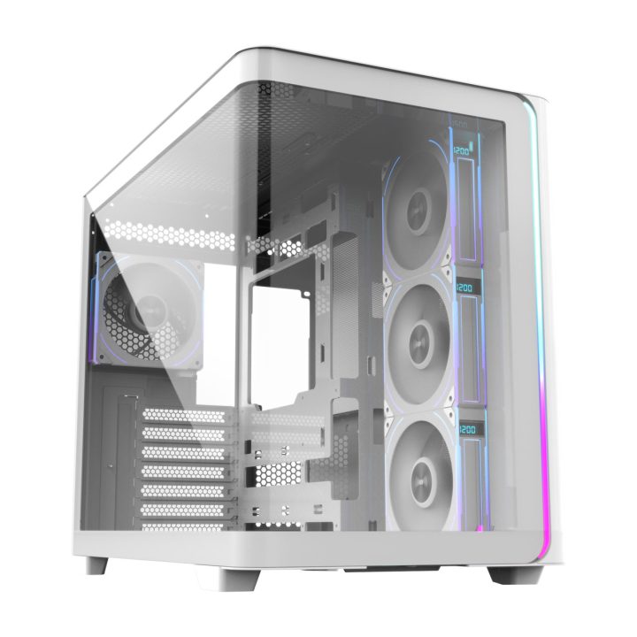 FSP M580-WP Plus White ARGB mITX, mATX Mid-Tower Case
