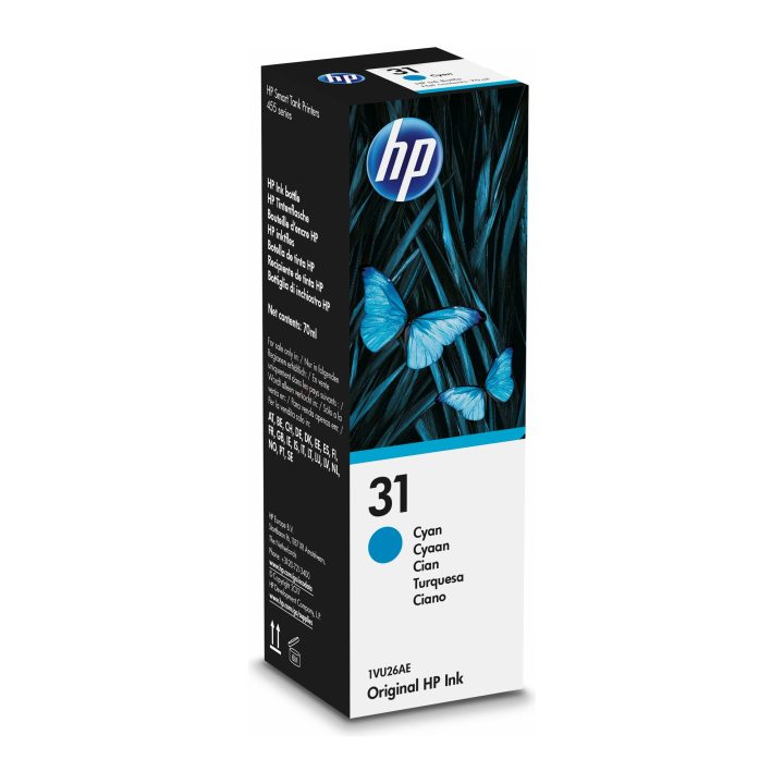 HP Garrafa de Tinta Original 31 Ciano 70 ml
