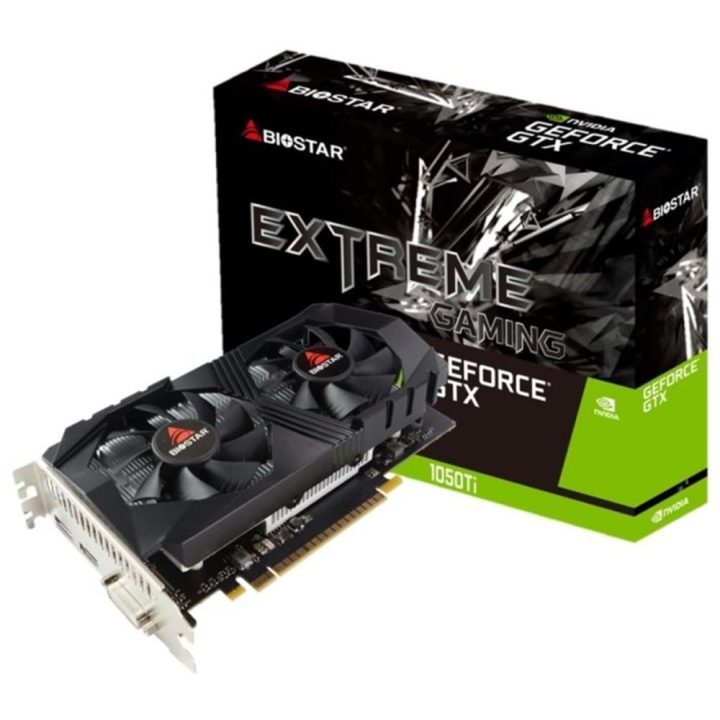 Biostar NVIDIA GeForce GTX 1050TI 4GB GDDR5 Graphics Card (VN1055TF41)