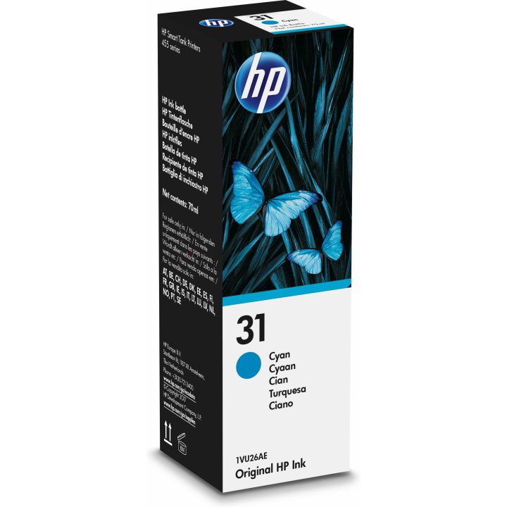HP Garrafa de Tinta Original 31 Ciano 70 ml