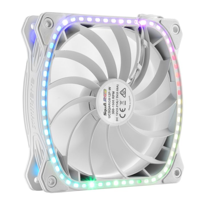 Ventoinha de caixa gaming Enermax Squa RGB 120 mm branca…