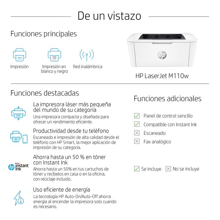 HP LaserJet Impresora M110w