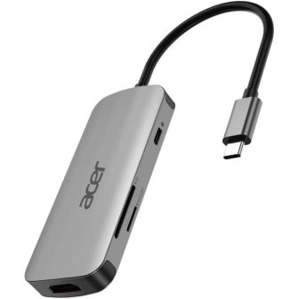Acer 7in1 Wired USB 3.2 Gen 1 (3.1 Gen 1) Type-C Dongle Silver