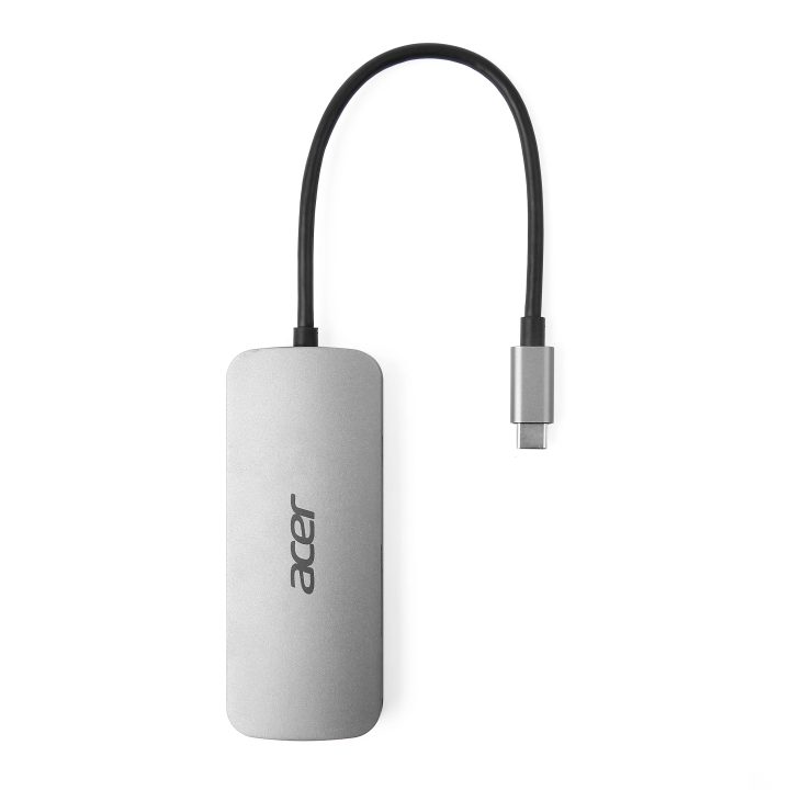 Acer 7in1 Wired USB 3.2 Gen 1 (3.1 Gen 1) Type-C Dongle Silver