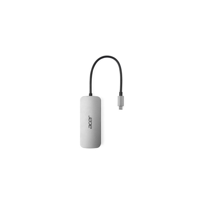 Acer Dongle 7in1 USB-C com Fio USB 3.2 Gen 1 (3.1 Gen 1) Type-C Prata