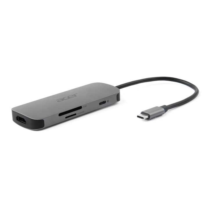 Acer Dongle 7in1 USB-C com Fio USB 3.2 Gen 1 (3.1 Gen 1) Type-C Prata