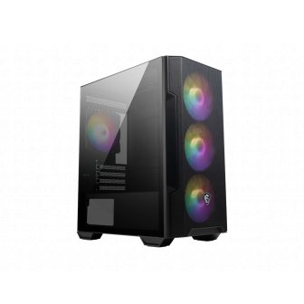 MSI MAG Forge M100R Micro Tower Black, Transparent