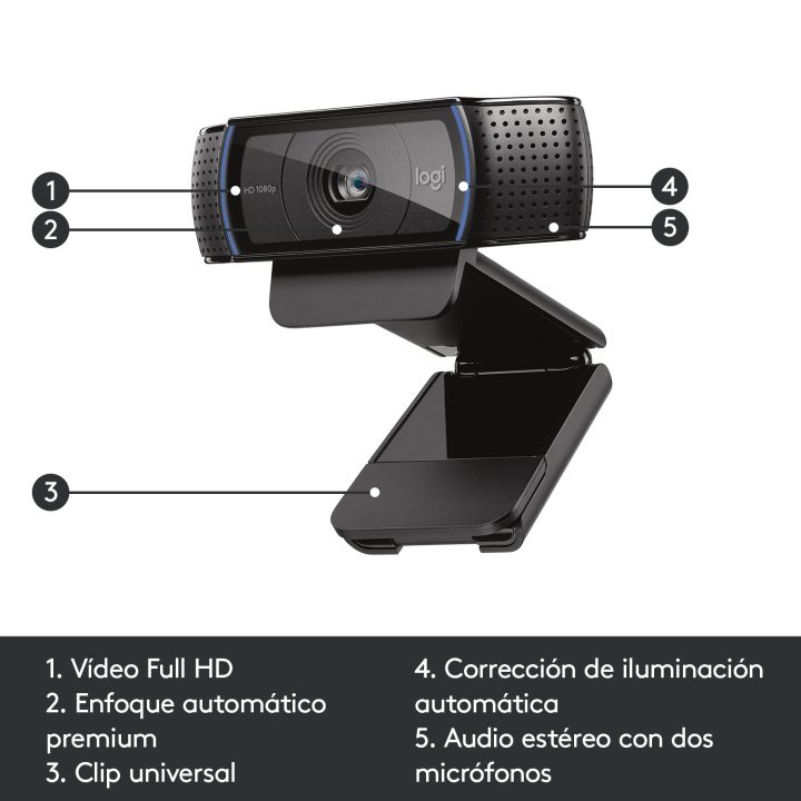 Logitech C920 Pro HD Webcam 3 MP 1920 x 1080 Pixels USB Black