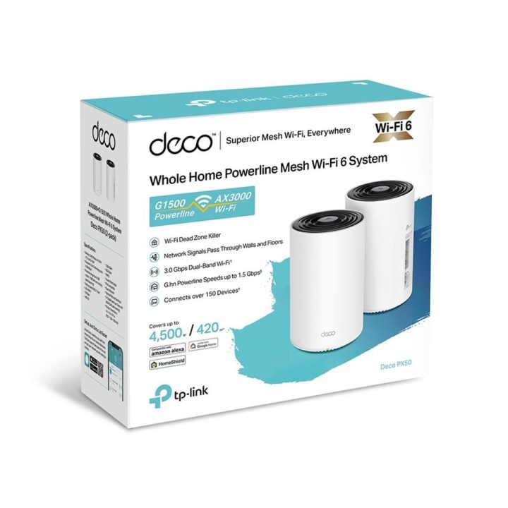 TP-Link Deco PX50 (2-pack) Banda dupla (2,4 GHz / 5 GHz) Wi-Fi 6…