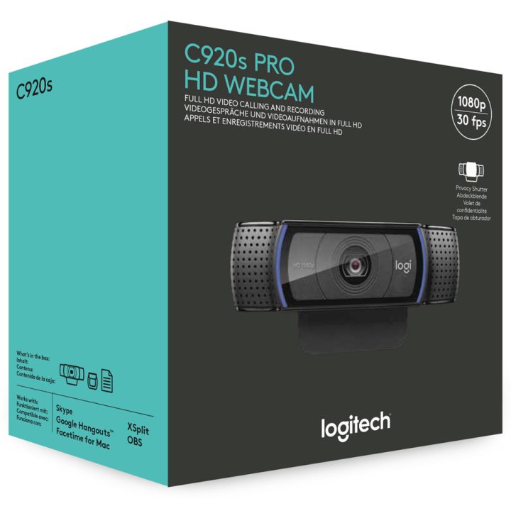 Logitech C920 Pro HD Webcam 1920 x 1080 Pixels USB Black