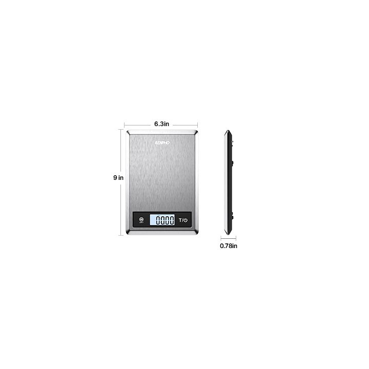 Renpho Calibra 1 Rectangular Countertop Digital Kitchen Scale