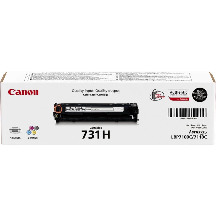 Canon 731H cartucho de toner 1 unidade(s) Original Preto